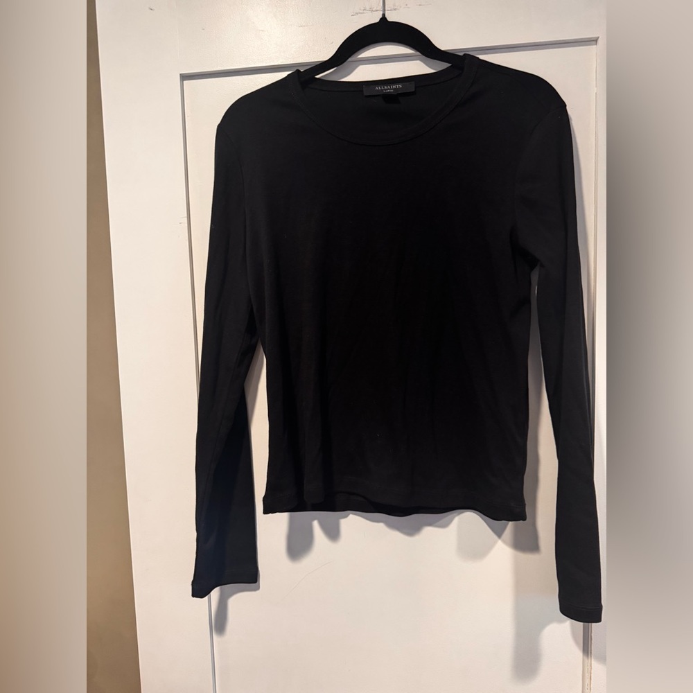 All Saints Black Long Sleeve Tee